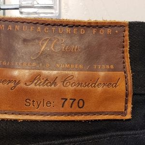 J Crew 770 34x34 black jeans